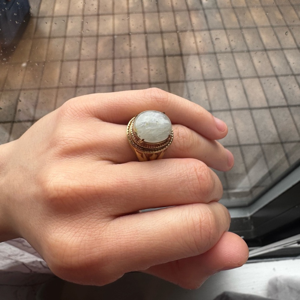 Elegant Gold and Silver-Toned Women's Ring